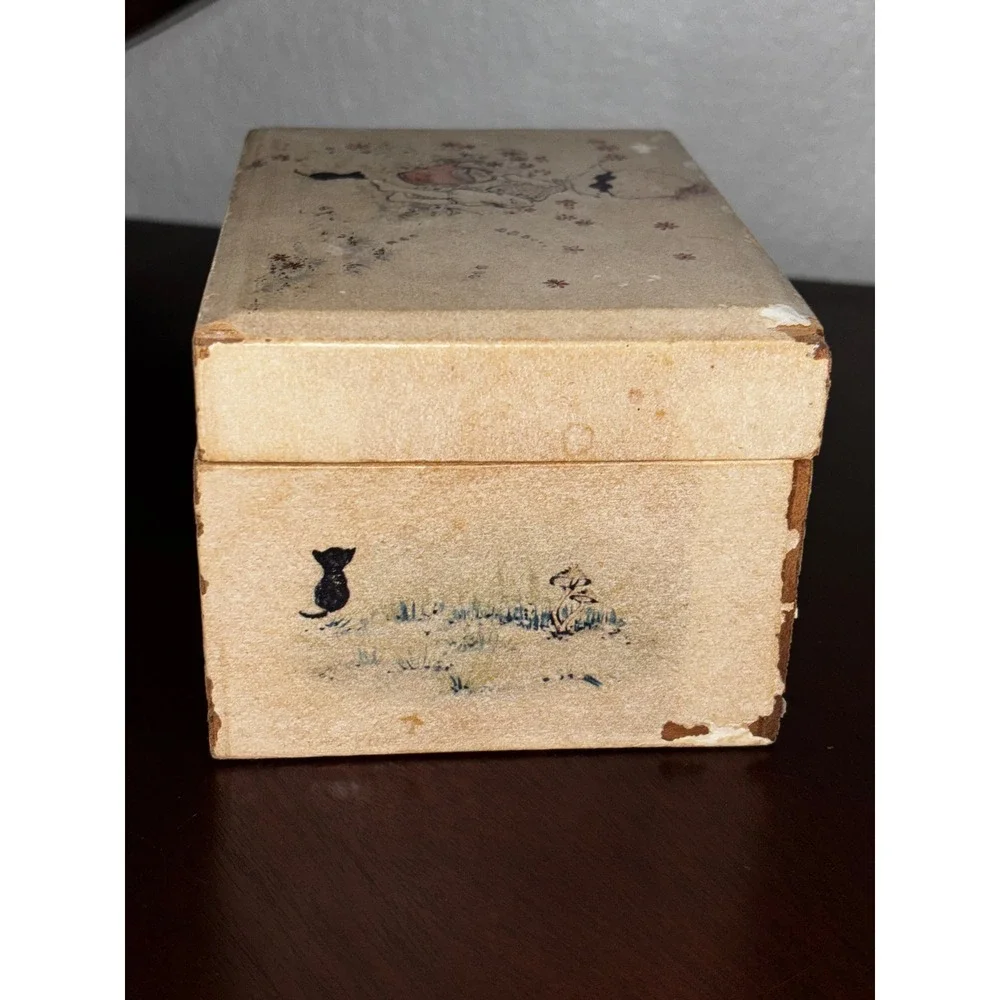 Vintage Ballerina Musical Jewelry Box Girl Pink‎ Satin
